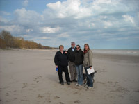 Left to right: Michelle Kanter (CCC Executive Director),  Gordon Nelson (Chair of the Board of Directors, CCC),  Interns Samantha Dupre and Jennifer van Overbeeke