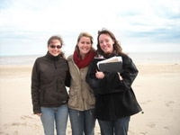 Left to right: Interns Samantha Dupre and Jennifer van Overbeeke with CCC Coastal Zone Program Coordinator, Megan Ihrig